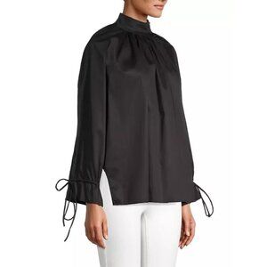 NWT Harshman Black Bianca Blouse High Neck Plus Size 3X